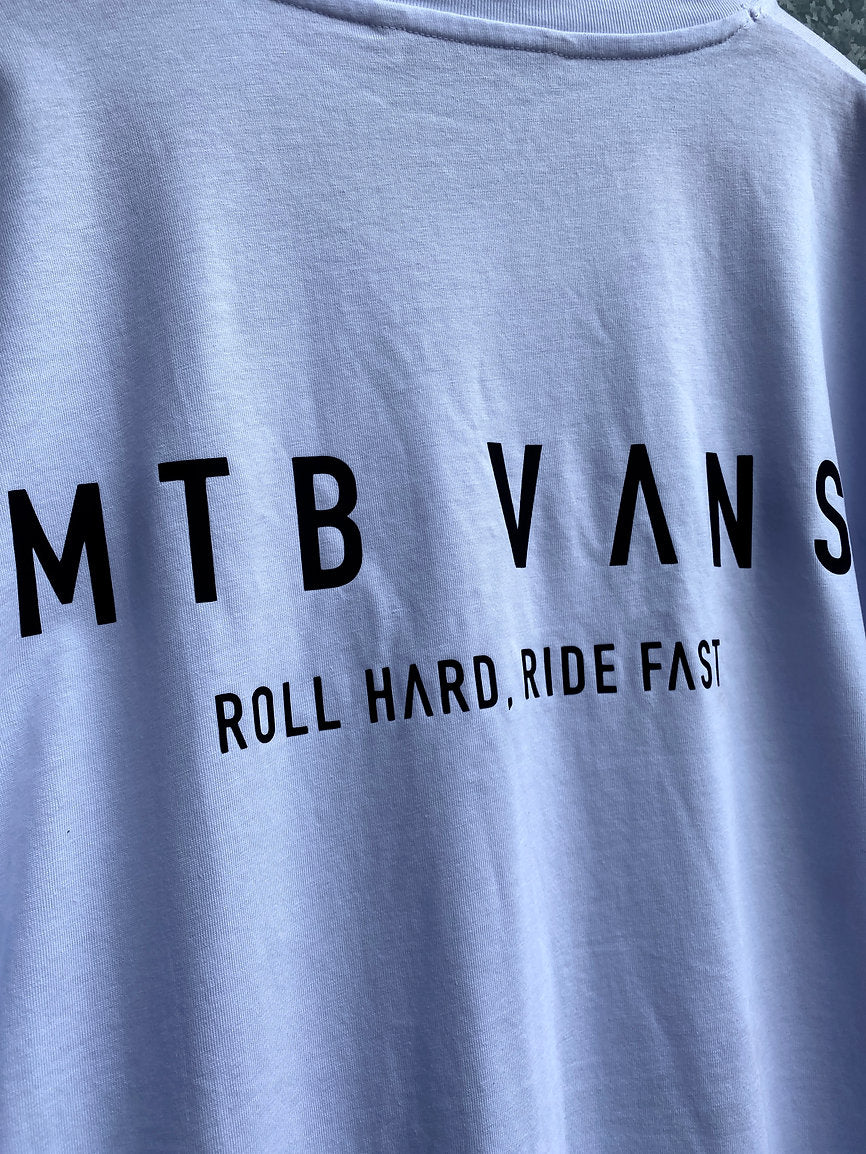 Roll Hard, Ride Fast Tee - White